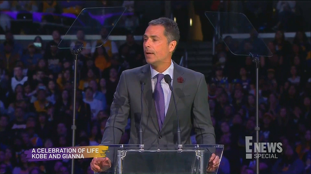 Rob Pelinka, Kobe Bryant Public Memorial